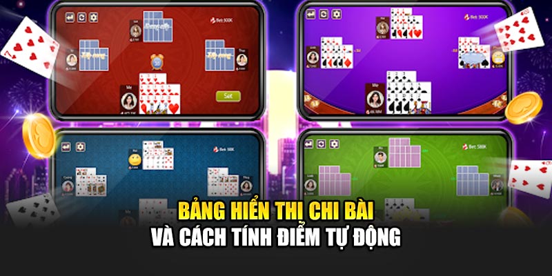 Trải Nghiệm Binh Xập Xám Đỉnh Cao Tại Nhà Cái 188Bet 2 Bảng hiển thị chi bài và cách tính điểm tự động